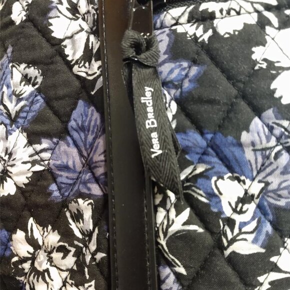 Large Vera Bradley Floral Tote - Blue/Lavender/Black/Gray 18" x 14" x 6-1/2" - Picture 6 of 11